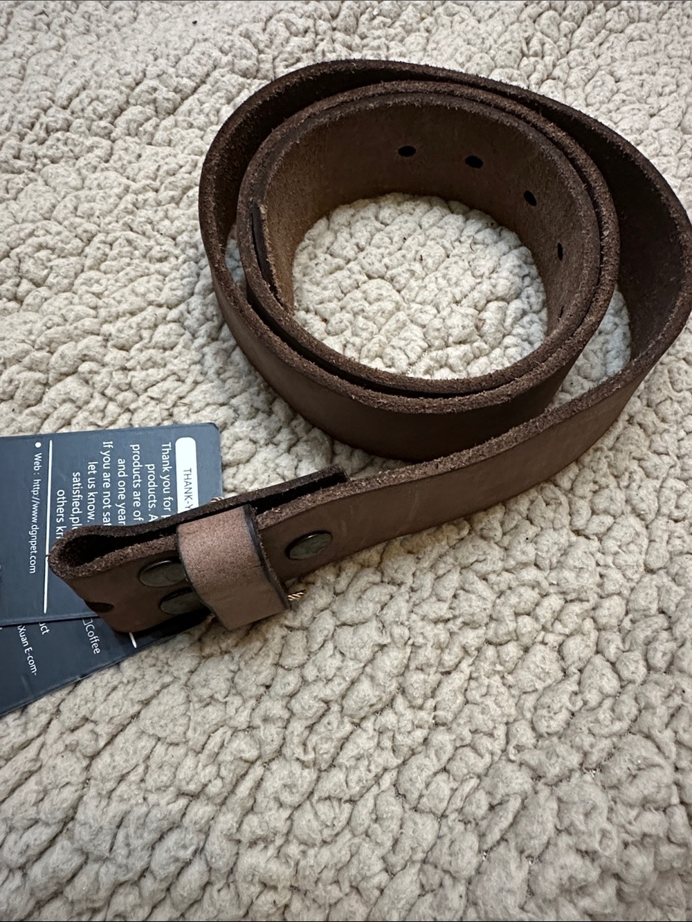 NPET Full Grain Snap On Belt Strap 38